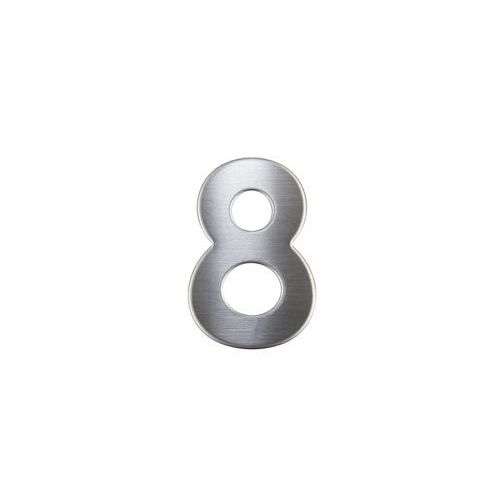 Nerezové číslo ve 2D provedení, výška 75 mm, znak "8"