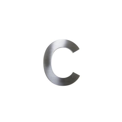 Nerezové číslo ve 2D provedení, výška 75 mm, znak "C"