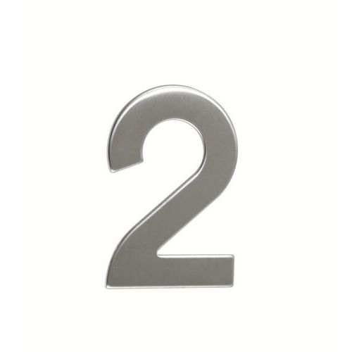 Nerezové číslo ve 2D provedení, výška 95 mm, znak "2"