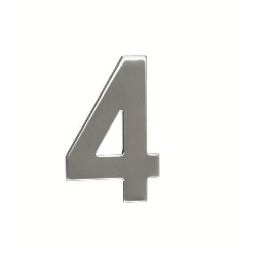 Nerezové číslo ve 2D provedení, výška 95 mm, znak "4"