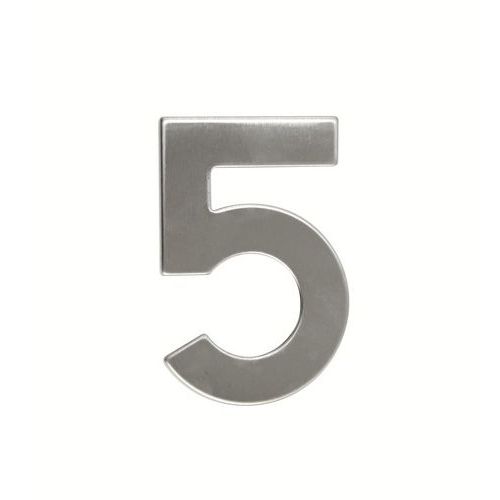 Nerezové číslo ve 2D provedení, výška 95 mm, znak "5"