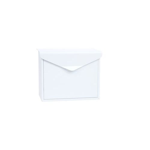 Kovová poštovní schránka Elop se zvýšenou odolností proti dešti, bílá
