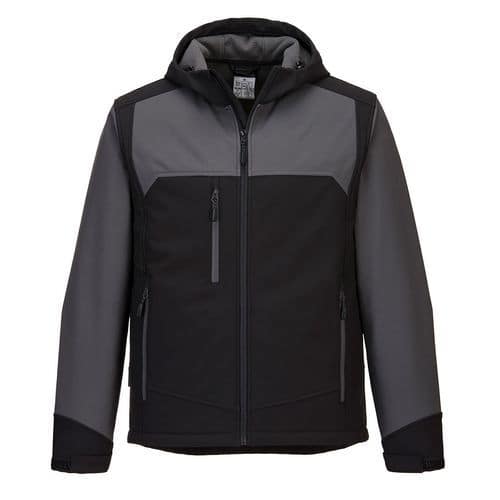 KX3 Softshell s kapucí a(3L), černá/šedá, vel. L