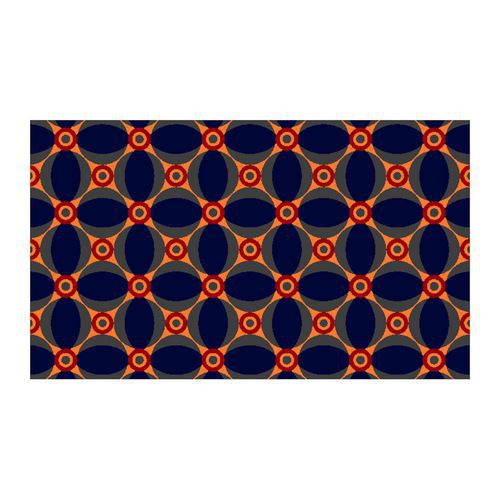 Vnitřní čisticí rohož Déco Design™ Imperial Retro, modrá/oranžová, 150 x 90 cm