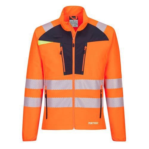 Základní vrstva DX4 Hi-Vis se zipem, černá/oranžová, vel. 4XL