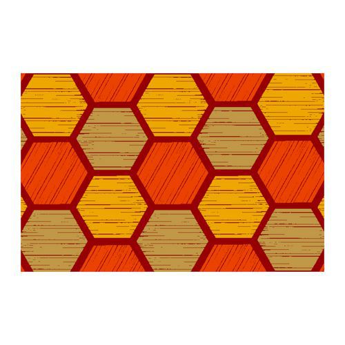 Vnitřní čisticí rohož Déco Design™ Imperial Honeycomb, oranžová, 60 x 90 cm
