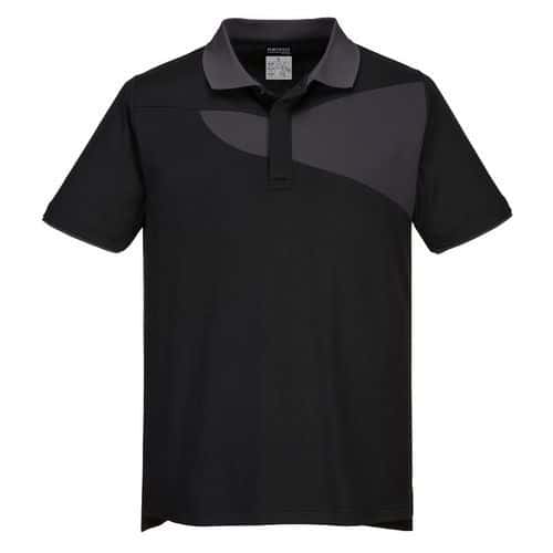 Polokošile PW2 S/S, černá/šedá, vel. L