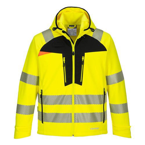 Softshell DX4 Hi-Vis, černá/žlutá, vel. 4XL