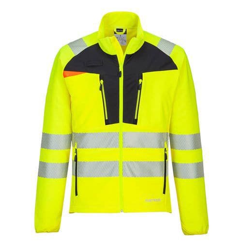 Základní vrstva DX4 Hi-Vis se zipem, černá/žlutá, vel. 4XL