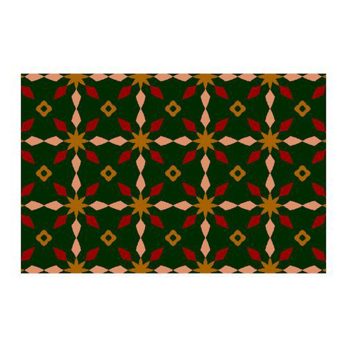 Vnitřní čisticí rohož Déco Design™ Imperial Snowstar, zelená, 60 x 90 cm