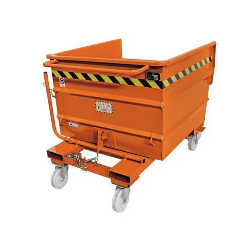 Víceúčelový sklápěcí přívěs Sall z oceli, oranžový, 755 L