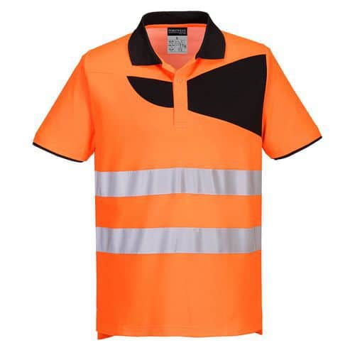 Polokošile PW2 Hi-Vis S/S, černá/oranžová, vel. 4XL
