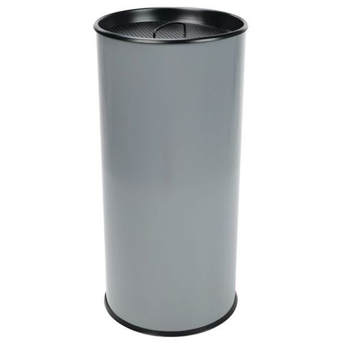 Stojanový venkovní popelník Manutan Expert Stream, objem 60 l, šedý