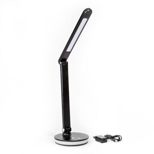 LED stolní lampa Platinet 12W, USB port, černá