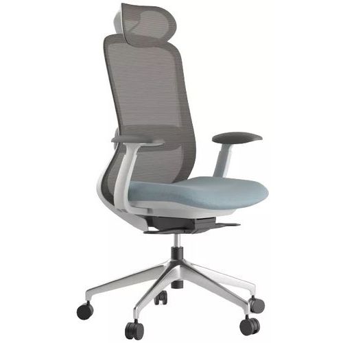 Kancelářská židle BESSEL, šedý plast, modrá