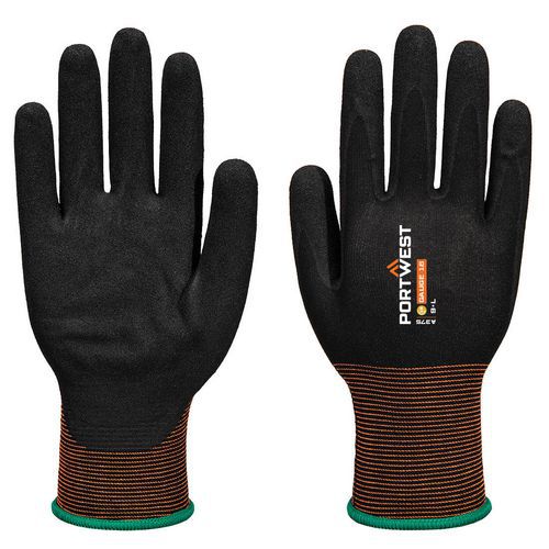 GP Grip 18 nitrilové rukavice hladké/pískové, černá, vel.L