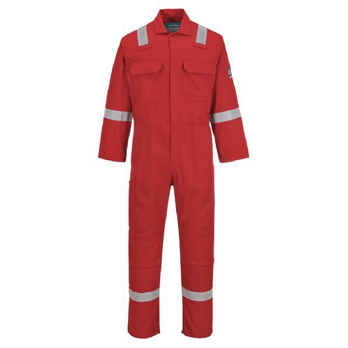Kombinéza Bizweld Work FR Classic, červená, krátké, vel.4XL