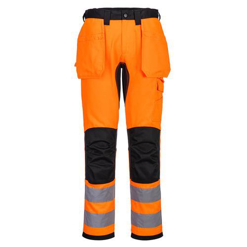 WX2 Eco Hi-Vis kapsové kalhoty, černá/oranžová, krátké, vel.28