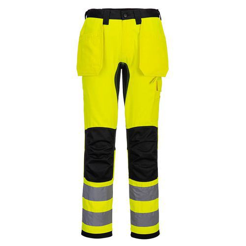 WX2 Eco Hi-Vis kapsové kalhoty, černá/žlutá, krátké, vel.28