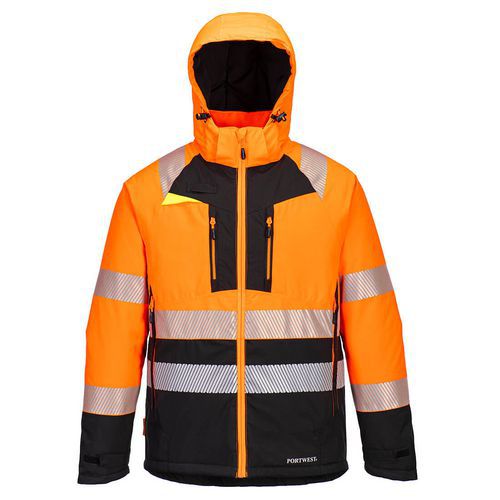 DX4 zimní bunda Hi-Vis třída 2, černá/oranžová, vel.4XL