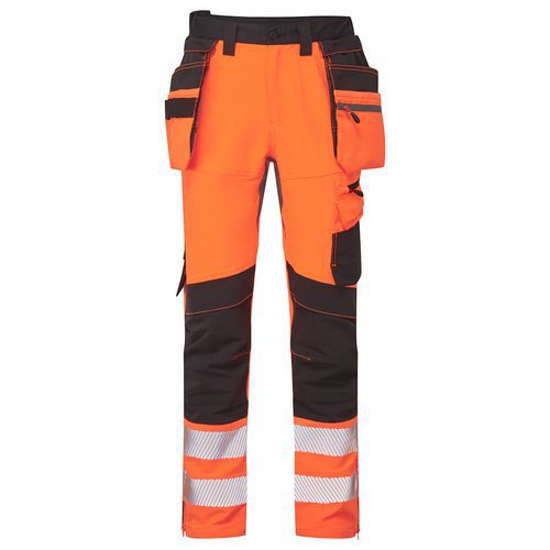 DX4 Hi-Vis kalhoty Craft, černá/oranžová, krátké, vel.28