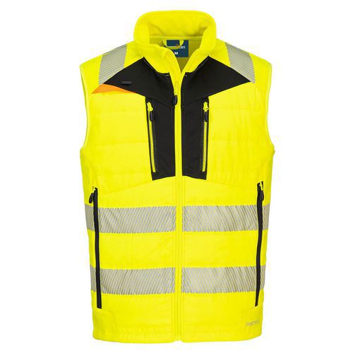 DX4 Softshell vesta Hi-Vis, černá/žlutá, vel.4XL