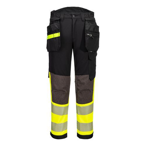 EV4 kalhoty Stretch Holster Hi-Vis Třída 1, černá/žlutá, dlouhé, vel.28
