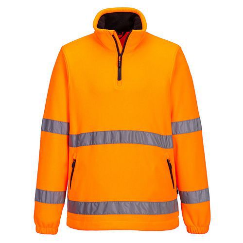 Hi-Vis 1/2 Zip Fleece, oranžová, vel.XXXL