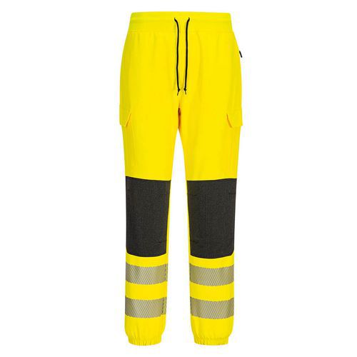 PW3 Hi-Vis Flexi Jogger kalhoty, černá/žlutá, krátké, vel.L