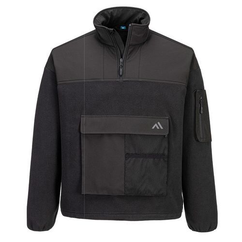 KX3 Fleece s 1/4 zipem, černá, vel.L