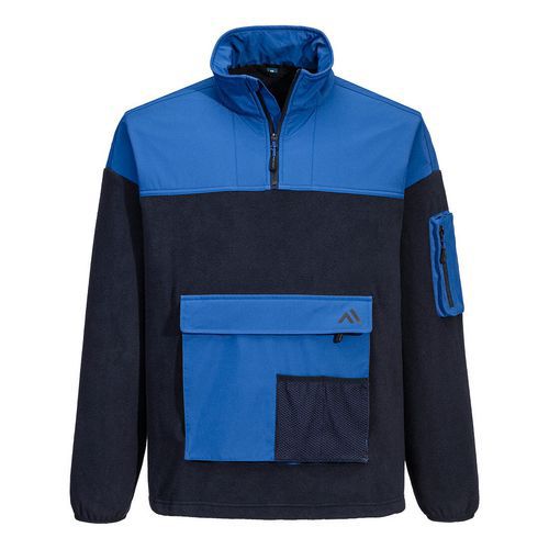 KX3 Fleece s 1/4 zipem, černá/modrá, vel.L