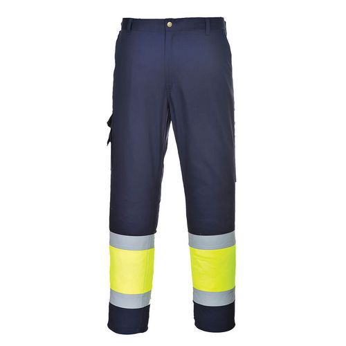 Hi-Vis lehké dvoubarevné Combat kalhoty, modrá/žlutá, krátké, vel.L