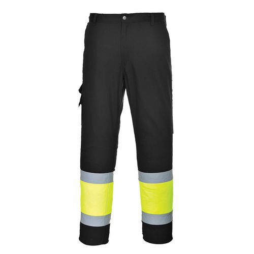 Hi-Vis lehké dvoubarevné Combat kalhoty, černá/žlutá, krátké, vel.L