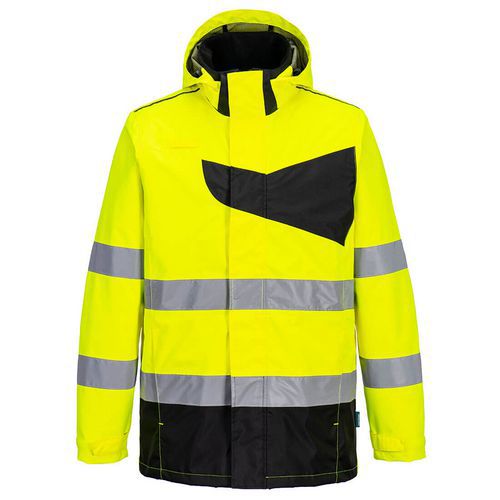 PW2 bunda do deště Hi-Vis, černá/žlutá, vel.4XL