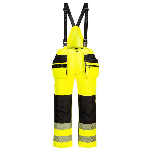 PW3 Hi-Vis laclové kalhoty, černá/žlutá, krátké, vel.L