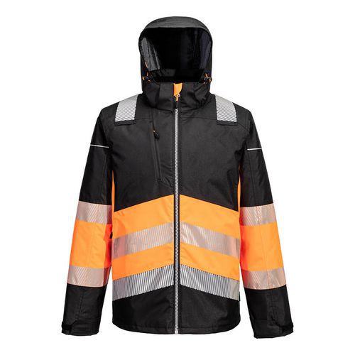 PW3 zimní bunda s vysokou viditelností třídy 1, černá/oranžová, vel.4XL