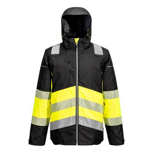 PW3 zimní bunda s vysokou viditelností třídy 1, černá/žlutá, vel.4XL