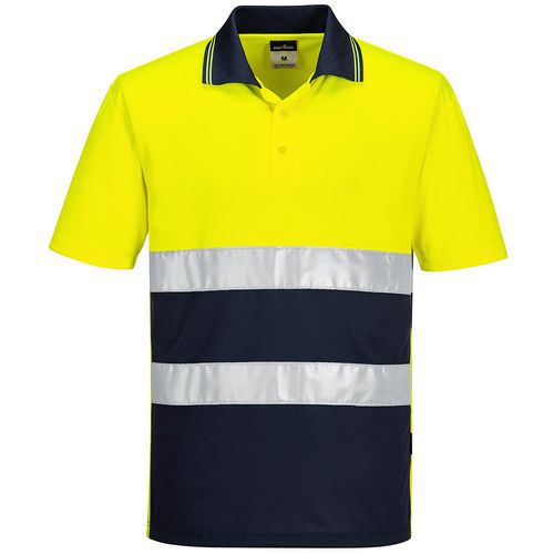 Hi-Vis lehká kontrastní polokošile S/S, modrá/žlutá, vel.4XL