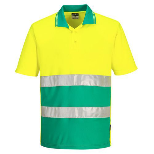 Hi-Vis lehká kontrastní polokošile S/S, zelená/žlutá, vel.4XL