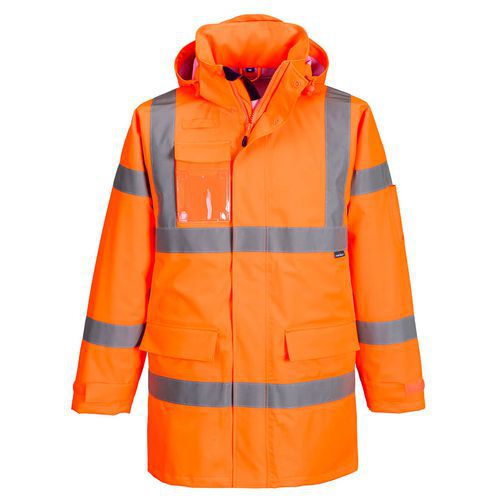 Bunda do deště Extreme s vysokou viditelností (3vrstvá), oranžová, vel.4XL