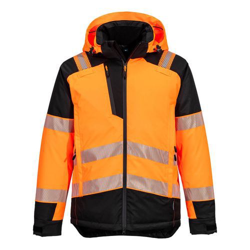 Zimní bunda PW3 Hi-Vis, černá/oranžová, vel.4XL