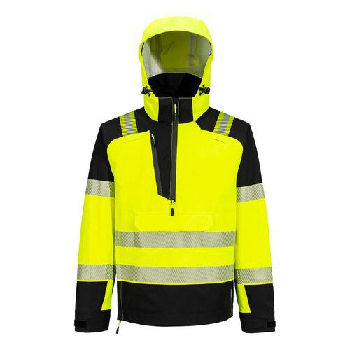 Bunda s vysokou viditelností přes hlavu do deště PW3 (3L), černá/žlutá, vel.4XL