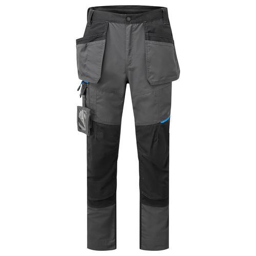 WX3 pracovní kalhoty Slim Fit Holster, šedá, krátké, vel.28