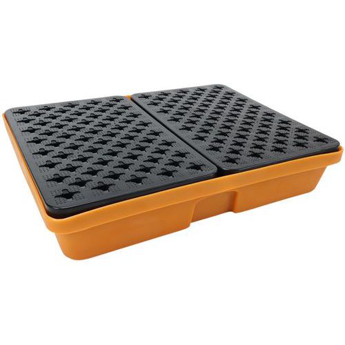 Plastová záchytná vana Manutan Expert s roštem, 805 x 640 mm, kapacita 60 l