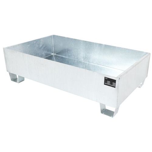 Ocelová záchytná vana, kapacita 244 l, pozink