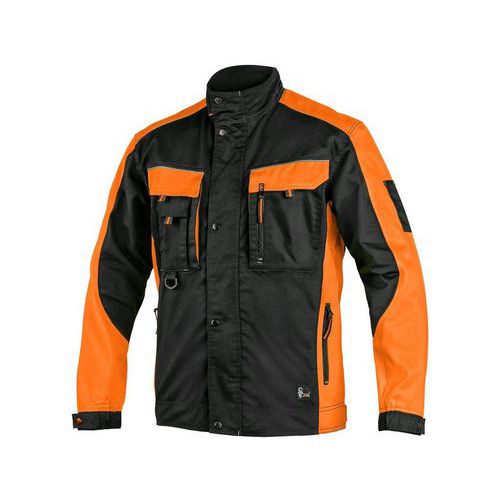 Pánská montérková blůza CXS Sirius Brighton, černá/oranžová, vel. 52