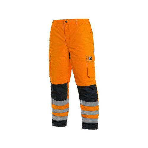 Kalhoty CARDIFF, výstražné, zateplené, pánské, oranžové, vel.S