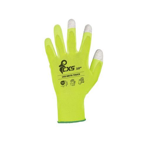 Rukavice BRITA TOUCH, máčené v PU, vel. 8