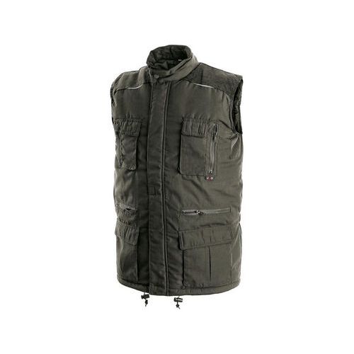 Pánská vesta se 14 kapsami, olivová, vel. XXL