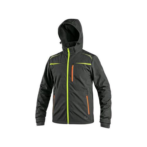 Bunda CXS NORFOLK, pánská, černá s HV žluto/oranžovými doplňky, vel. L